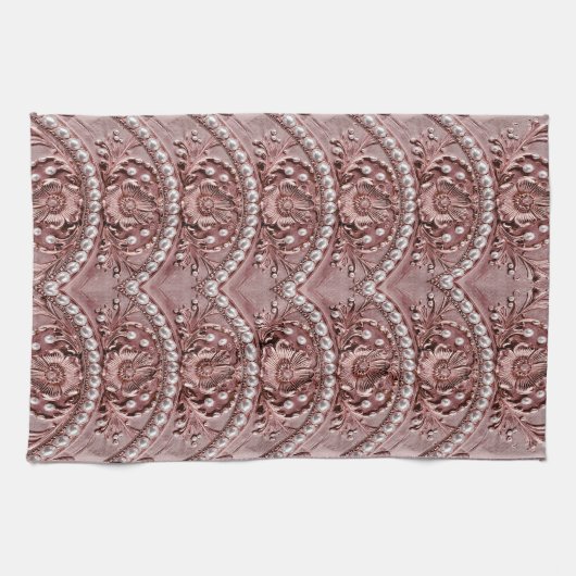 Pink Flower Kitchen Towel Geschirrtuch (Horizontal)