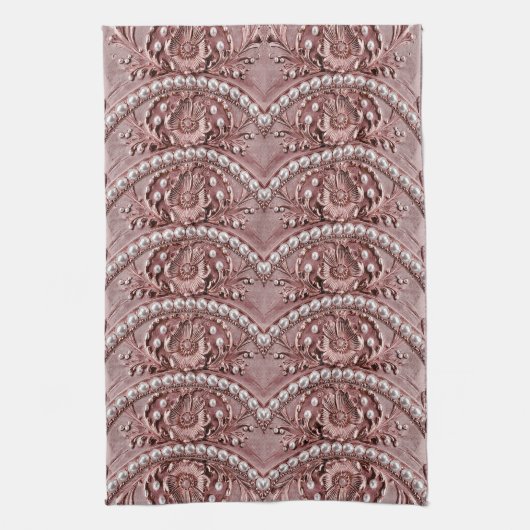 Pink Flower Kitchen Towel Geschirrtuch (Vertikal)