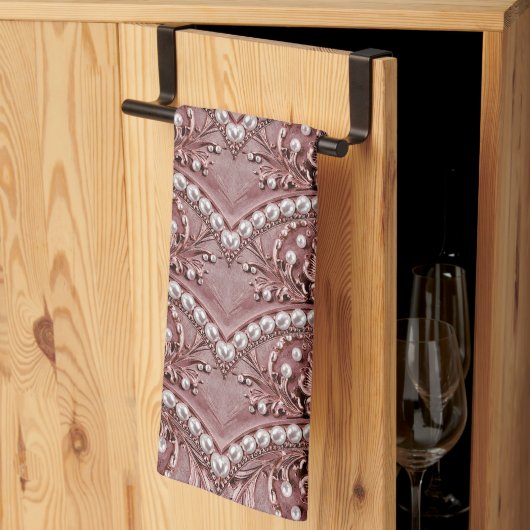 Pink Flower Kitchen Towel Geschirrtuch (Drittel gefaltet)