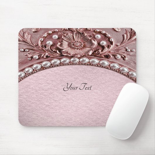 Pink Flower Mousepad (Mit Mouse)