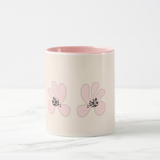 pink flower mug tasse (Zentrum)