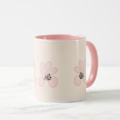 pink flower mug tasse (VorderseiteRechts)