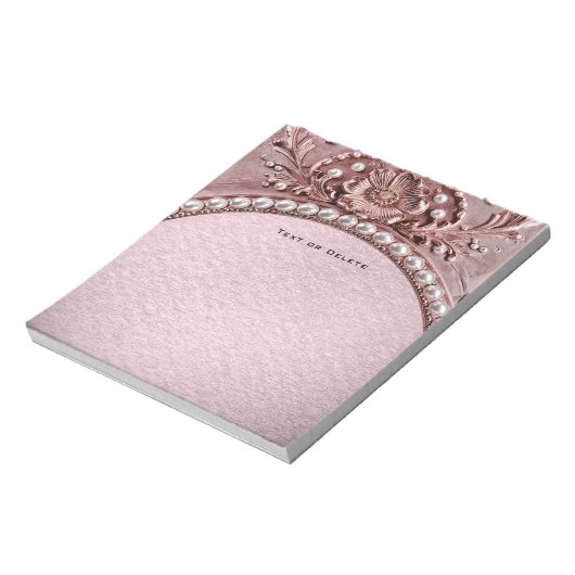 Pink Flower Notepad Notizblock (Rotiert)