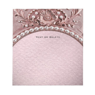 Pink Flower Notepad Notizblock