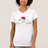 Pink Flower On A Vine T-Shirt (Vorderseite)