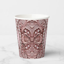 Pink Flower Paper Cups