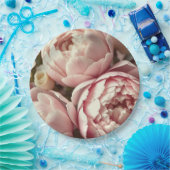 pink flower paper plates pappteller (Party)