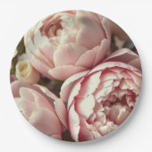 pink flower paper plates pappteller (Vorderseite)