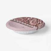 Pink Flower Pappteller (Gewinkelt)