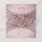 Pink Flower Place Card Platzkarte (Außenseite Aufgefaltet)