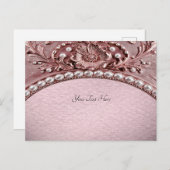 Pink Flower Postcard Postkarte (Vorne/Hinten)