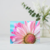 Pink flower postkarte (Stehend Vorderseite)