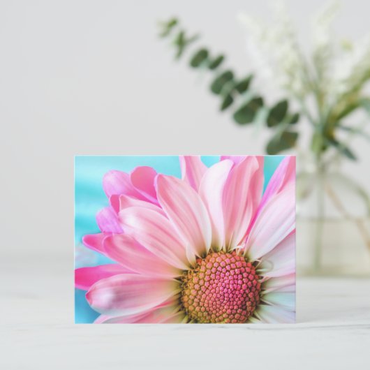 Pink flower postkarte (Stehend Vorderseite)