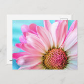 Pink flower postkarte (Vorne/Hinten)