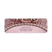 Pink Flower Return Address Label (Vorne)