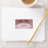 Pink Flower Return Address Label Adressaufkleber (Insitu)