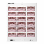 Pink Flower Return Address Label Adressaufkleber (Vorne)