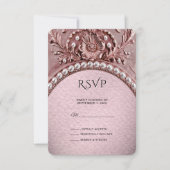 Pink Flower RSVP Card (Vorderseite)