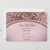 Pink Flower Save The Date (Vorderseite)
