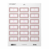 Pink Flower Sticky Label Adressaufkleber (Vorne)