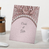 Pink Flower Tabletop Signs Sockelschild (In SItu)