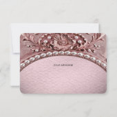 Pink Flower Thank You Card Dankeskarte (Rückseite)