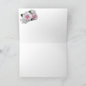 Pink Flower Thank You Card Dankeskarte (Innenseite)