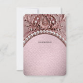 Pink Flower Thank You Card Dankeskarte (Rückseite)