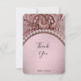 Pink Flower Thank You Card Dankeskarte