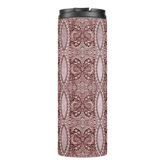 Pink Flower Thermal Tumbler Thermosbecher (Rückseite)