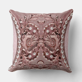 Pink Flower Throw Pillow Kissen