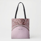 Pink Flower Tote Bag Tasche (Vorderseite)