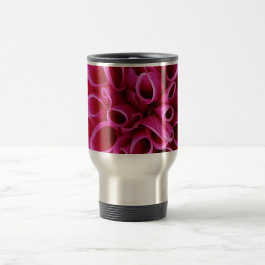Pink Flower Travel Mug  Reisebecher (Mittel)