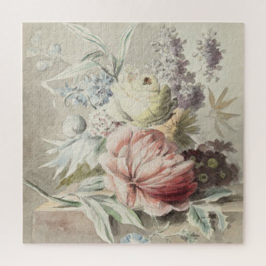 Pink Flower Vase Pretty Puzzle (Vertikal)