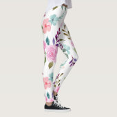 Pink flower watercolor seamless leggings (Rechts)