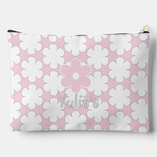Pink Flower  Zubehörtasche (Rückseite)