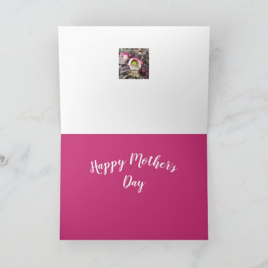 PINK FLOWERED MUTTER'S DAY GREETING KARTE (Innenseite)