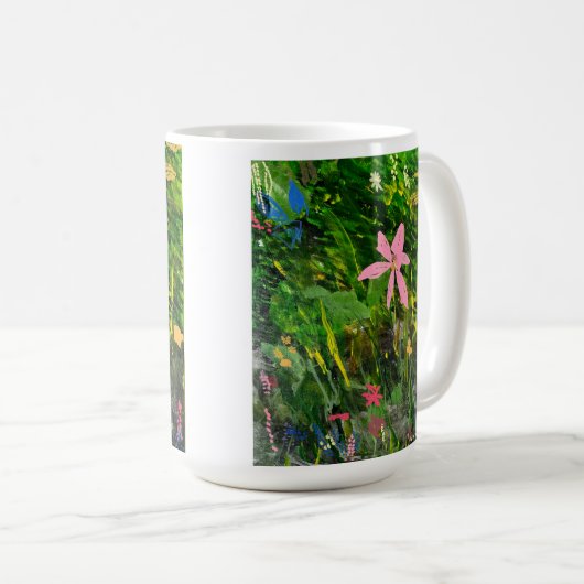 Pink FlowerMug Kaffeetasse (VorderseiteRechts)