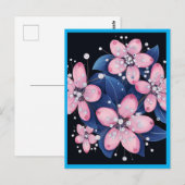PINK FLOWERS #1 POSTKARTE (Vorne/Hinten)