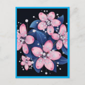 PINK FLOWERS #1 POSTKARTE (Vorderseite)