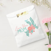 Pink flowers and blue birds love you mom text geschenktütchen (Versiegelt)