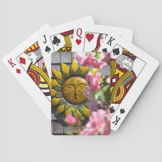 Pink Flowers and Sun - Martha's Vineyard Spielkarten (Rückseite)