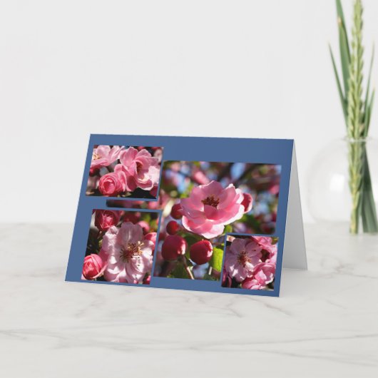 Pink Flowers Any Chance Greeting Card Karte (Vorderseite)