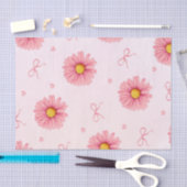 Pink flowers, bows, and hearts tissue paper seidenpapier (Handwerk)