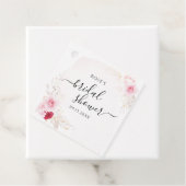 Pink Flowers Bridal Shower Geschenkanhänger (Beispiel)