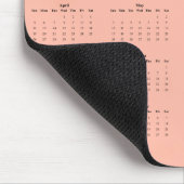 Pink Flowers: Customize full year 2026 calendar Mousepad (Ecke)