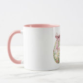 Pink Flowers Easter Egg Bow Tasse (Links)