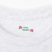 Pink Flowers Kids' Name Clothing School Labels Etiketten (Befestigt)
