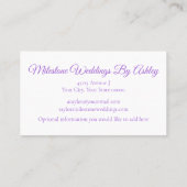 Pink Flowers Modern Watercolor Professional Visitenkarte (Rückseite)