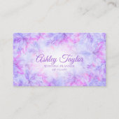 Pink Flowers Modern Watercolor Professional Visitenkarte (Vorderseite)